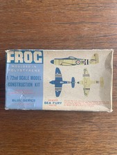 VINTAGE FROG HAWKER SEA FURY MODEL AIRCRAFT KIT IN 1963 BOX  1/72 Scale 154P