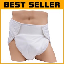 Trim-Fitting All-in-One Adult Diapers - Breathable Cotton & Terry Cloth Layers