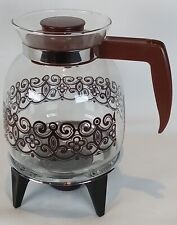 Charming Vintage/Retro 1960's Glass Coffee Pot with Stand & Tea Light Heater