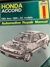 Honda Accord Haynes Workshop Manual Feb 1984 to Oct 1985