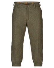 Harkila Men's Kenmore Tweed Waterproof Breeks - Forest Green/Herringbone