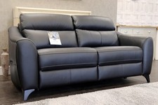 G PLAN MONZA –  Capri Black – P202 Leather 3 Seat Sofa High P Grade Leather