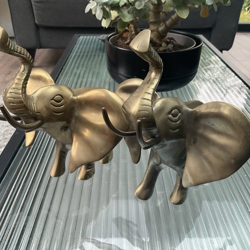 Vintage large brass - large, elephants