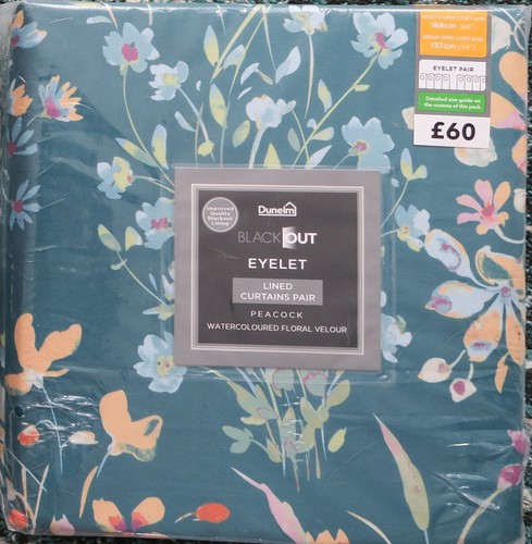 Dunelm watercoloured floral - watercoloured,