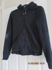 Next Fleece Hoody with fur lining Navy Size X Small