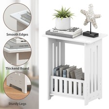 White Small Bedside Table