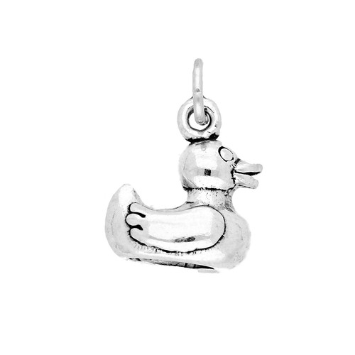 Sterling silver rubber duck - sterling,