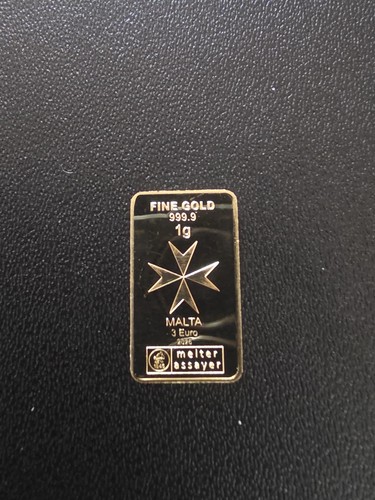 Gold bar malta cross 999 - bar,