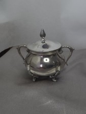 Antique Viners Silver Plate Sugar Bowl With Lid