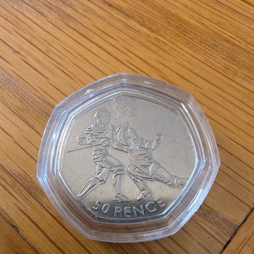 2011 olympic fencing 50p coin - olympic,