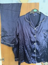 Women's Silk Satin Pajama Set Long Sleeve, Pyjama Sleepwear