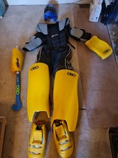Hockey Goal Keeper Kit.  Mix Of Obo, Grays, Slazenger. 2 Sticks. Bag Included.