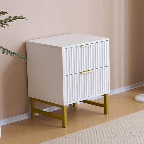 Modern white bedside - modern, table