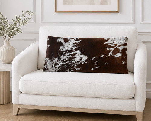 100 natural cowhide pillow - natural,