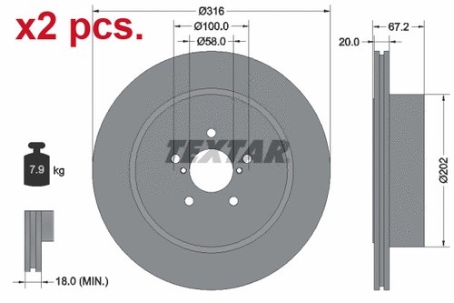 Pcs rear brake disc - pcs,