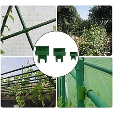 100PCS 360 Degree Rotatable Trellis Clips for Garden Stakes Rod Connection