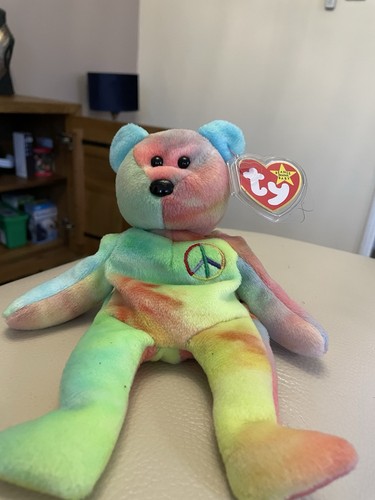 Beanie babies peace bear - beanie,