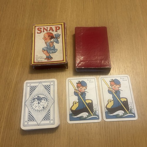 Vintage snap card game - game, 1920s
