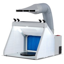 Portable Airbrush Paint Spray Booth Kit with LED Lights and Turntable