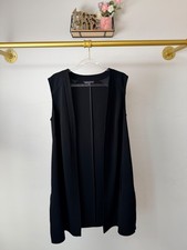 M&S | Black Longline Waistcoat | Size 12 | Excellent Condition