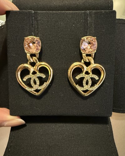 Chanel gold pink crystal - chanel,