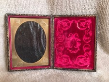 Antique Leather Miniature Frame Picture Frame Folding Travelling Frame