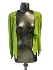 POMODORO Cardigan Size M 14 Apple Green Cotton Womens Top NEW EU42 RRP £39