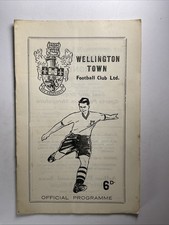 Wellington Town v King’s Lynn;  Southern League,  2nd October 1965