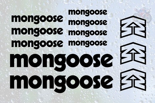 12pc mongoose vinyl decals - vinyl,