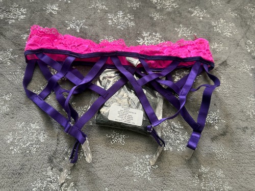 Pink purple suspenders - purple,