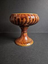 Dartmouth Pottery Pedestal Bowl Vase ~ Brown Swirl Design 223 England
