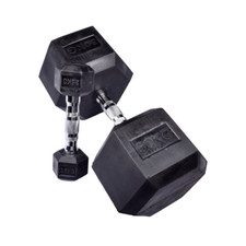 Exersci rubber hex dumbbells - hex,