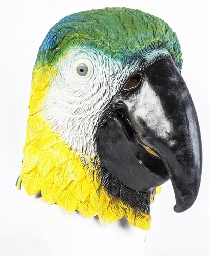 Tropical parrot mask latex - mask,