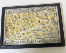J P Sayer 1946 Map of Piccadilly Between The Green Park and Piccadilly Circus