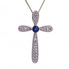 9ct Sapphire Necklace Yellow
