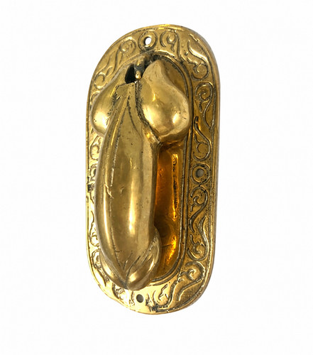 Solid brass penis - brass, door