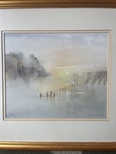Lake At Dawn. Original