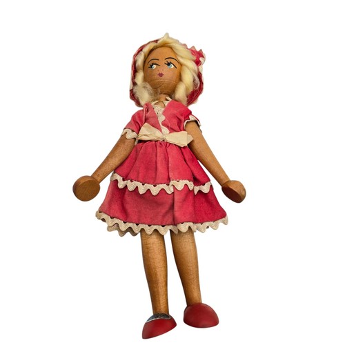 Jointed wooden doll - jointed,