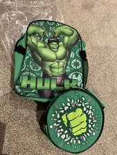 Hulk backpack with lunch bag