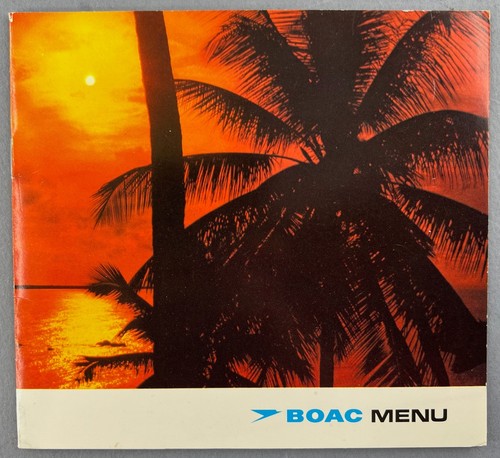 Boac vintage airline - vintage, menu