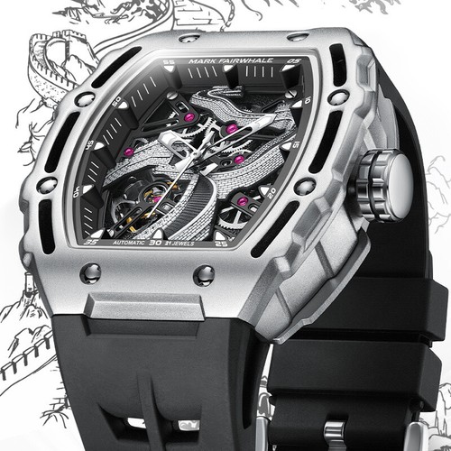 Men watch tourbillon relief - men's,