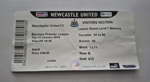 Match ticket newcastle - match, united