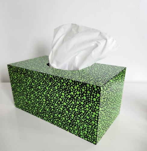 Hand painted tissue box - box, cover