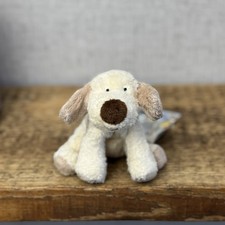 Marks & Spencers Soft Toy Puppy Beige - M&S Miniature Plush Vintage Dog 6558505