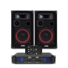 Max Red 8" Passive DJ Speakers