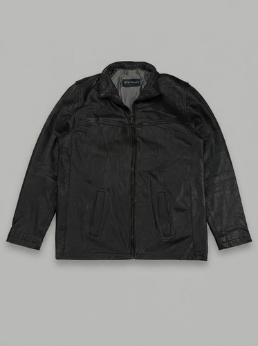 Vintage 90s black real - vintage, leather