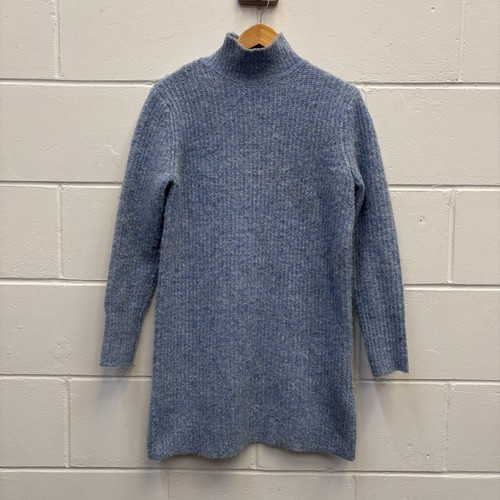 Zara blue longline jumper - blue,