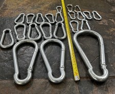 Carabiner Hook Steel Heavy Duty for Gym and Many Other Uses in Various Sizes