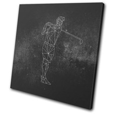 Geometric Abstract Golf Sports