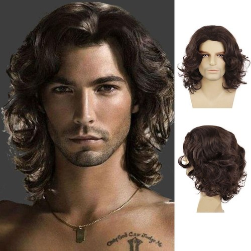 Short men wig synthetic - synthetic, fiber